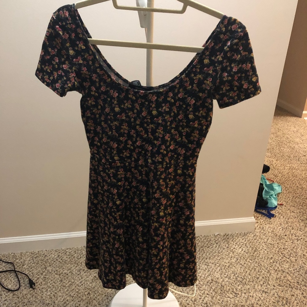 Black floral dress